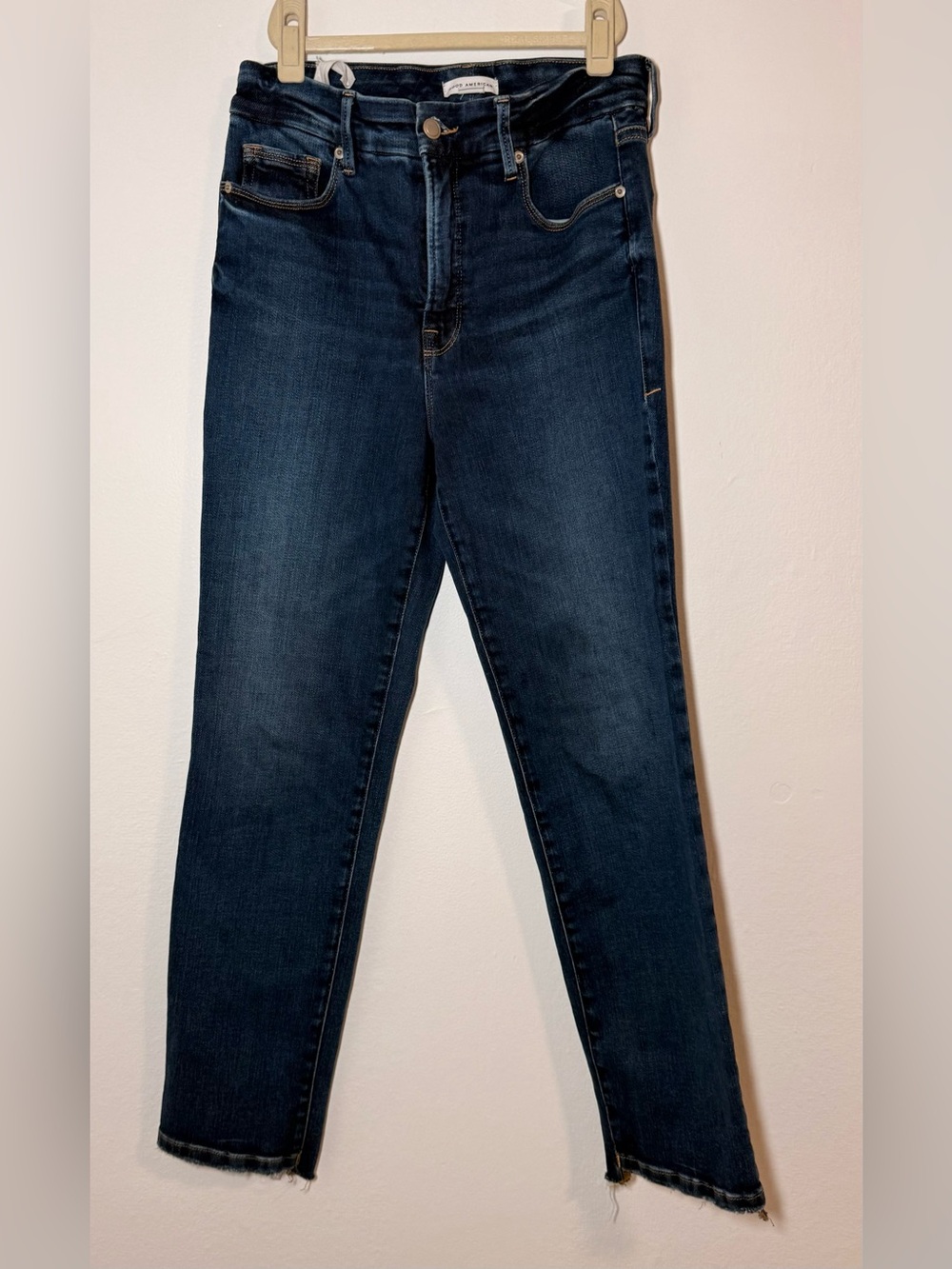 Good American Good Jeans Classic Baby Step Hem Blue Size 6/28